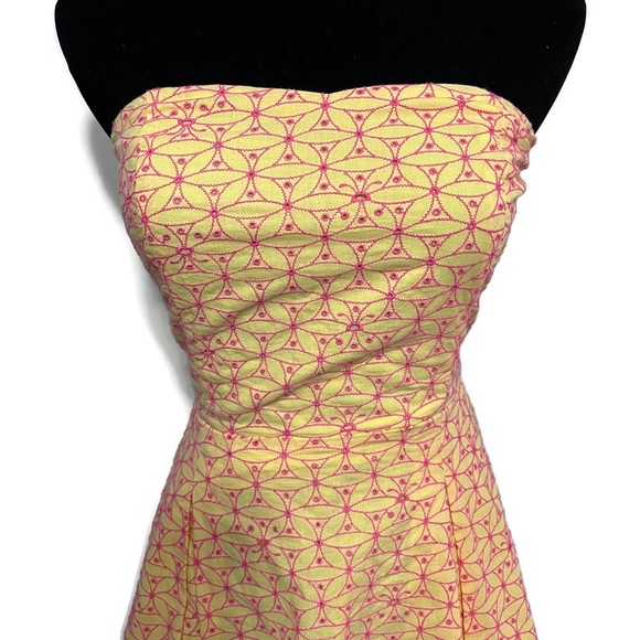 Lilly Pulitzer Felicity Starfruit Strapless Dress Size 4 - Picture 5 of 10